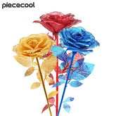 3D Metall-Puzzle - Goldene Rose